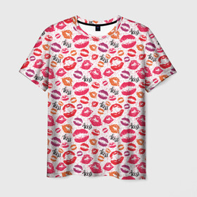 Мужская футболка 3D с принтом Поцелуи в Санкт-Петербурге, 100% полиэфир | прямой крой, круглый вырез горловины, длина до линии бедер | 8 марта | афродита | весна | влюбленность | жена | женский день | красота | купидон | любимая | любовь | мама | отношения | подарок девушке | подарок маме | подруга | половинка | поцелуй | праздник