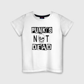 Детская футболка хлопок с принтом Панки в Санкт-Петербурге, 100% хлопок | круглый вырез горловины, полуприлегающий силуэт, длина до линии бедер | punk | punks not dead | rock | sons of anarchy | анархия | группа | летов | логотип | музыка | надпись | панк | панк рок | прикольная | рок | свобода | хаос