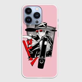 Чехол для iPhone 13 Pro с принтом Алукард на розовом фоне в Санкт-Петербурге,  |  | anime | hellsing | алукард | аниме | анимэ | ван хеллсинг | интегра | миллениум | хэллсинг | хэлсинг