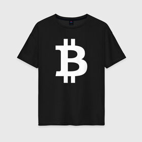 Женская футболка хлопок Oversize с принтом БИТКОИН BITCOIN в Санкт-Петербурге, 100% хлопок | свободный крой, круглый ворот, спущенный рукав, длина до линии бедер
 | bitcoin | blockchain | btc | cardano | crypto | ethereum | polkadot | tether | xrp | бинанс | биткоин | блокчейн | валюта | деньги | криптовалюта | майнер | майнинг | цифровая валюта | цифровое золото | эфир