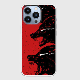Чехол для iPhone 13 Pro с принтом Evil Wolves в Санкт-Петербурге,  |  | animal | beast | dark | darkness | evil | moon | nigth | werwolf | wild | wolf | вервольф | вой | волк | волчара | дикий | животное | зверь | клык | клыки | луна | ночь | оборотень | полнолуние