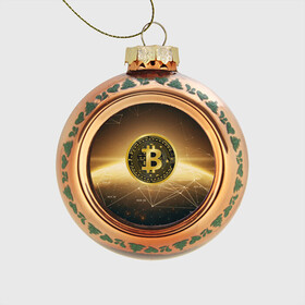 Стеклянный ёлочный шар с принтом БИТКОИН КРИПТОВАЛЮТА ЗОЛОТО в Санкт-Петербурге, Стекло | Диаметр: 80 мм | Тематика изображения на принте: bitcoin | blockchain | btc | cardano | crypto | ethereum | polkadot | tether | xrp | бинанс | биткоин | блокчейн | валюта | деньги | криптовалюта | майнер | майнинг | цифровая валюта | цифровое золото | эфир