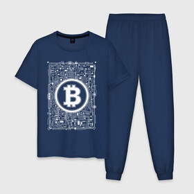 Мужская пижама хлопок с принтом BITCOIN CRYPTOCURRENCY | КРИПТОВАЛЮТА (Z) в Санкт-Петербурге, 100% хлопок | брюки и футболка прямого кроя, без карманов, на брюках мягкая резинка на поясе и по низу штанин
 | Тематика изображения на принте: binance coin | bitcoin | blockchain | btc | cardano | crypto | ethereum | litecoin | polkadot | tether | xrp | биткоин | блокчейн | валюта | деньги | криптовалюта | майнер | майнинг | цифровая валюта | цифровое золото | эфир