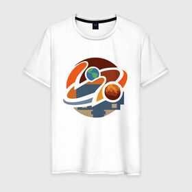 Мужская футболка хлопок с принтом Road to Mars (NASA) в Санкт-Петербурге, 100% хлопок | прямой крой, круглый вырез горловины, длина до линии бедер, слегка спущенное плечо. | 2020 | 2021 | 21б | elon | mars | musk | nasa | perseverance | space | spacex | илон | космос | марс | марсоход | маск | наса | настойчивый