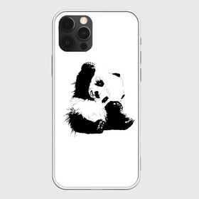 Чехол для iPhone 12 Pro Max с принтом Панда минимализм в Санкт-Петербурге, Силикон |  | animal | bear | beast | black | minimalism | panda | white | белое | животное | зверь | краски | медведь | минимализм | панда | чернила | черно белое | черное