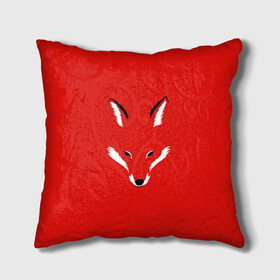 Подушка 3D с принтом Fox minimalism в Санкт-Петербурге, наволочка – 100% полиэстер, наполнитель – холлофайбер (легкий наполнитель, не вызывает аллергию). | состоит из подушки и наволочки. Наволочка на молнии, легко снимается для стирки | animal | beast | face | fox | minimalism | muzzle | red | животное | зверь | красная | красный | лиса | лисы | лицо | минимализм
