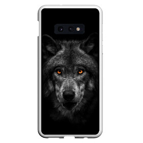 Чехол для Samsung S10E с принтом Evil Wolf в Санкт-Петербурге, Силикон | Область печати: задняя сторона чехла, без боковых панелей | Тематика изображения на принте: animal | beast | dark | darkness | evil | moon | nigth | tegunvteg | werwolf | wild | wolf | вервольф | вой | волк | волки | волчара | дикий | животное | зверь | клык | клыки | луна | ночь | оборотень | полнолуние