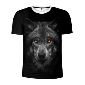 Мужская футболка 3D спортивная с принтом Evil Wolf в Санкт-Петербурге, 100% полиэстер с улучшенными характеристиками | приталенный силуэт, круглая горловина, широкие плечи, сужается к линии бедра | animal | beast | dark | darkness | evil | moon | nigth | tegunvteg | werwolf | wild | wolf | вервольф | вой | волк | волки | волчара | дикий | животное | зверь | клык | клыки | луна | ночь | оборотень | полнолуние