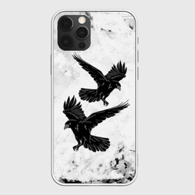 Чехол для iPhone 12 Pro с принтом Gothic crows в Санкт-Петербурге, силикон | область печати: задняя сторона чехла, без боковых панелей | Тематика изображения на принте: animals | art | bird | black | crow | dark | halloween | wings | witch | арт | ворона | готика | готические | животные | крылья | нечисть | орел | перья | природа | птица | птица ворон | птичка | тьма | хеллоуин | хищник | черная птица