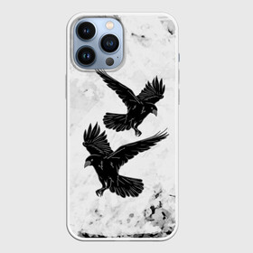 Чехол для iPhone 13 Pro Max с принтом Gothic crows в Санкт-Петербурге,  |  | Тематика изображения на принте: animals | art | bird | black | crow | dark | halloween | wings | witch | арт | ворона | готика | готические | животные | крылья | нечисть | орел | перья | природа | птица | птица ворон | птичка | тьма | хеллоуин | хищник | черная птица