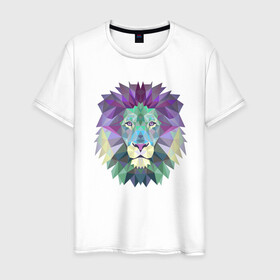Мужская футболка хлопок с принтом Царь зверей  в Санкт-Петербурге, 100% хлопок | прямой крой, круглый вырез горловины, длина до линии бедер, слегка спущенное плечо. | animal | beast | cat | cute | fluffy | hunter | lion | lion cub | lion king | mane | predator | red | tail | yellow | большая кошка | грива | животное | зверь | король лев | кот | лев | лёвушка | львенок | милый | муфаса | охотник | пушистый 