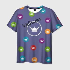 Мужская футболка 3D с принтом Валхейм в Санкт-Петербурге, 100% полиэфир | прямой крой, круглый вырез горловины, длина до линии бедер | valheim | валхейм | викинг | игры