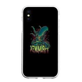 Чехол для iPhone XS Max матовый с принтом XENOMORPH в Санкт-Петербурге, Силикон | Область печати: задняя сторона чехла, без боковых панелей | 426 | alien | black | horror | predator | print | space | ufo | инопланитянин | космос | нло | принт | ужасы | хищник | черная | чужие | чужой