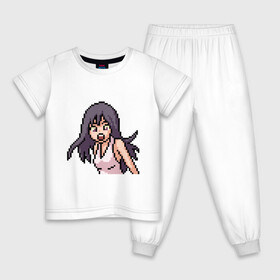 Детская пижама хлопок с принтом Pixel art anime в Санкт-Петербурге, 100% хлопок |  брюки и футболка прямого кроя, без карманов, на брюках мягкая резинка на поясе и по низу штанин
 | anime | art | girl | manga | pixel | аниме | арт | девушка | манга | пиксель
