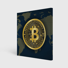 Холст квадратный с принтом БИТКОИН | BITCOIN в Санкт-Петербурге, 100% ПВХ |  | bitcoin | blockchain | btc | cardano | crypto | ethereum | polkadot | tether | xrp | бинанс | биткоин | блокчейн | валюта | деньги | криптовалюта | майнер | майнинг | цифровая валюта | цифровое золото | эфир