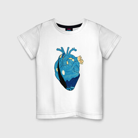 Детская футболка хлопок с принтом Сердце художника в Санкт-Петербурге, 100% хлопок | круглый вырез горловины, полуприлегающий силуэт, длина до линии бедер | heart | van gogh | абстракция | ван гог | живопись | звездная ночь | искусство | картина | краски | медицина | органы | рисунок | сердечко | сердце | текстуры | художник