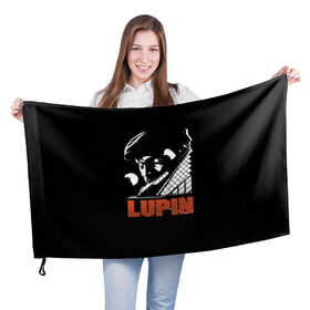 Флаг 3D с принтом Lupin - Сериал Люпен в Санкт-Петербурге, 100% полиэстер | плотность ткани — 95 г/м2, размер — 67 х 109 см. Принт наносится с одной стороны | lupin | netflix | детектив | логотип | люпен | люпин | люпэн | мужской | нетфликс | омар си | подарок | портрет | сериал | черный