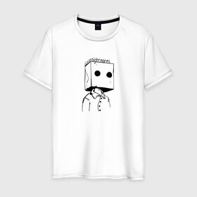 Мужская футболка хлопок с принтом Little Nightmares 2 в Санкт-Петербурге, 100% хлопок | прямой крой, круглый вырез горловины, длина до линии бедер, слегка спущенное плечо. | little nightmares 2 | герой | игра | литл найтмер | персонаж
