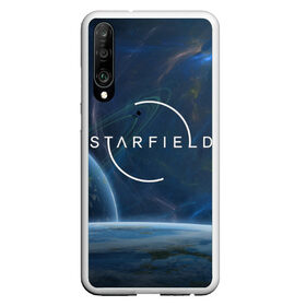 Чехол для Honor P30 с принтом Starfield в Санкт-Петербурге, Силикон | Область печати: задняя сторона чехла, без боковых панелей | Тематика изображения на принте: bethesda game studios | bethesda softworks | звездное | космос | планеты