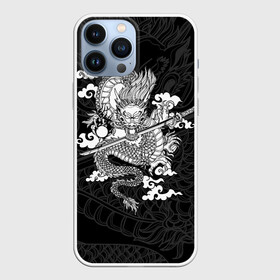 Чехол для iPhone 13 Pro Max с принтом ДРАКОН | DRAGON в Санкт-Петербурге,  |  | anime | china | dragon | japan | katana | samurai | smoke | snake | sword | tattoo | аниме | дракон | дым | змей | катана | китай | меч | самурай | тату | татуировка | япония