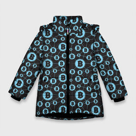 Зимняя куртка для девочек 3D с принтом Bitcoin в Санкт-Петербурге, ткань верха — 100% полиэстер; подклад — 100% полиэстер, утеплитель — 100% полиэстер. | длина ниже бедра, удлиненная спинка, воротник стойка и отстегивающийся капюшон. Есть боковые карманы с листочкой на кнопках, утяжки по низу изделия и внутренний карман на молнии. 

Предусмотрены светоотражающий принт на спинке, радужный светоотражающий элемент на пуллере молнии и на резинке для утяжки. | bitcoin | meme | биткойн | валюта | манера | мем | образ действия | символ