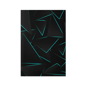 Обложка для паспорта матовая кожа с принтом НЕОНОВЫЕ ТРЕУГОЛЬНИКИ в Санкт-Петербурге, натуральная матовая кожа | размер 19,3 х 13,7 см; прозрачные пластиковые крепления | Тематика изображения на принте: 3d | 3д | abstraction | geometric | geometry | neon | steel | абстракция | взрыв | геометрия | неон | неоновые | плиты | разлом | соты | стекло | стеклянный | треугольник | треугольники
