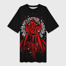 Платье-футболка 3D с принтом Алукард и печать Кромвеля в Санкт-Петербурге,  |  | alucard | anime | hellsing | алукард | аниме | вампир | комиксы | манга | хеллсинг