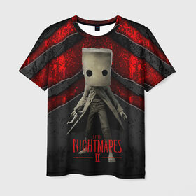 Мужская футболка 3D с принтом Little Nightmares 2 в Санкт-Петербурге, 100% полиэфир | прямой крой, круглый вырез горловины, длина до линии бедер | little nightmares | игра | страшилка | страшная игра | ужас | хоррор