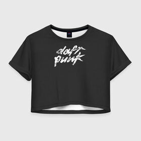 Женская футболка Crop-top 3D с принтом Daft Punk в Санкт-Петербурге, 100% полиэстер | круглая горловина, длина футболки до линии талии, рукава с отворотами | acces | after | all | better | crush | da | daft | dance | discovery | faster | funk | get | harder | homework | human | instant | lose | lucky | memories | more | one | punk | random | stronger | time | to | yourself | бангальтер | дафт 