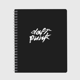 Тетрадь с принтом Daft Punk в Санкт-Петербурге, 100% бумага | 48 листов, плотность листов — 60 г/м2, плотность картонной обложки — 250 г/м2. Листы скреплены сбоку удобной пружинной спиралью. Уголки страниц и обложки скругленные. Цвет линий — светло-серый
 | acces | after | all | better | crush | da | daft | dance | discovery | faster | funk | get | harder | homework | human | instant | lose | lucky | memories | more | one | punk | random | stronger | time | to | yourself | бангальтер | дафт 