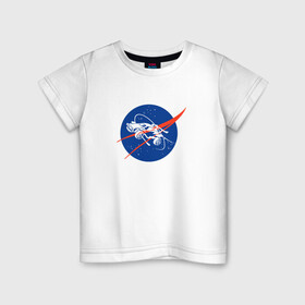 Детская футболка хлопок с принтом Rocket League - Nasa в Санкт-Петербурге, 100% хлопок | круглый вырез горловины, полуприлегающий силуэт, длина до линии бедер | nasa | rocket league | звезды | машина | наса | рокет лига