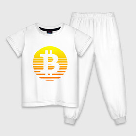 Детская пижама хлопок с принтом БИТКОИН BITCOIN (Z) в Санкт-Петербурге, 100% хлопок |  брюки и футболка прямого кроя, без карманов, на брюках мягкая резинка на поясе и по низу штанин
 | binance coin | bitcoin | blockchain | btc | cardano | crypto | ethereum | litecoin | polkadot | tether | xrp | биткоин | блокчейн | валюта | деньги | криптовалюта | майнер | майнинг | цифровая валюта | цифровое золото | эфир