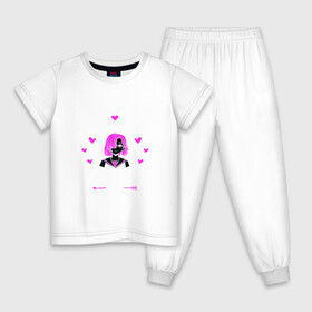 Детская пижама хлопок с принтом Just A Girl Sketching в Санкт-Петербурге, 100% хлопок |  брюки и футболка прямого кроя, без карманов, на брюках мягкая резинка на поясе и по низу штанин
 | Тематика изображения на принте: a | anime | geek | gift | girl | hot | just | kawai | logo | loves | merch | otaku | sketching | tyan | who | аниме | девушка | действительно | кавай | которая | любит | подарок | просто | скетч | тян | тянка