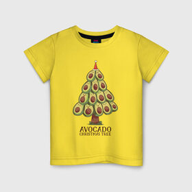 Детская футболка хлопок с принтом Avocado Christmas Tree в Санкт-Петербурге, 100% хлопок | круглый вырез горловины, полуприлегающий силуэт, длина до линии бедер | Тематика изображения на принте: claus | cute | nature | new year | santa | tree | авокадо | адвокадо | дед мороз | дед отмороз | ёлка | ель | из авокадо | колпак | косточка | милота | милые авокадо | новый год | прикол | природа | рождественское дерево