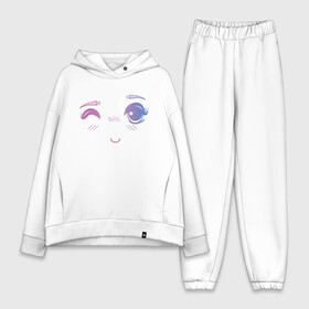 Женский костюм хлопок Oversize с принтом Anime Eye в Санкт-Петербурге,  |  | anime | cute | eye | face | girl | аниме | арт | брови | взгляд | глаза | девушка | лицо | милое | подмигивает | подмигивание | смущение | улыбка | флирт