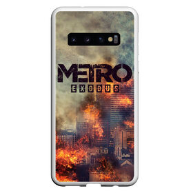 Чехол для Samsung Galaxy S10 с принтом Metro Exodus в Санкт-Петербурге, Силикон | Область печати: задняя сторона чехла, без боковых панелей | Тематика изображения на принте: 2033 | exodus | metro | metro 2033 | metro exodus | stalker | апокалипсис | диггер | дигеры | метро | разрушка | эпидемия