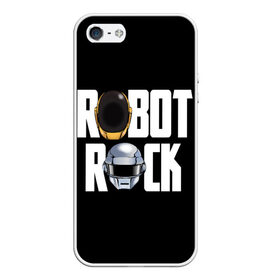 Чехол для iPhone 5/5S матовый с принтом Robot Rock в Санкт-Петербурге, Силикон | Область печати: задняя сторона чехла, без боковых панелей | cyberpunk | daft | daftpunk | electronic | get | guy | guy manuel | human | lucky | music | punk | robot | rock | thomas | дафт | дафтпанк | киберпанк | музыка | ню диско | панк | робот | рок | техно | томас | электро | электроник рок