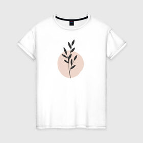 Женская футболка хлопок с принтом Flowers в Санкт-Петербурге, 100% хлопок | прямой крой, круглый вырез горловины, длина до линии бедер, слегка спущенное плечо | flo | flowers | растения | флористика | цветение | цветы