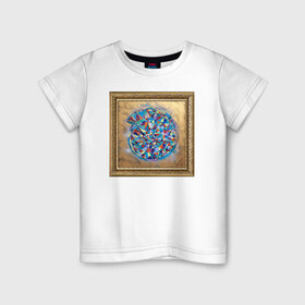 Детская футболка хлопок с принтом Греческая мелодия в Санкт-Петербурге, 100% хлопок | круглый вырез горловины, полуприлегающий силуэт, длина до линии бедер | абстракция | греческая | картина | мозаика | рама