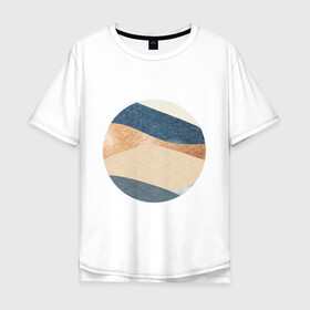 Мужская футболка хлопок Oversize с принтом Арт минимализм в Санкт-Петербурге, 100% хлопок | свободный крой, круглый ворот, “спинка” длиннее передней части | Тематика изображения на принте: абстракция | азиатский | арт | минимализм | пейзаж | природа | рисунок | хипстер | японский