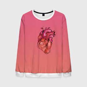 Мужской свитшот 3D с принтом анатомия сердце реальное в Санкт-Петербурге, 100% полиэстер с мягким внутренним слоем | круглый вырез горловины, мягкая резинка на манжетах и поясе, свободная посадка по фигуре | анатомия | бьется | любовь | медицина | орган | реальное | сердечко | сердце | хирург