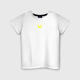 Детская футболка хлопок с принтом Sailor Moon в Санкт-Петербурге, 100% хлопок | круглый вырез горловины, полуприлегающий силуэт, длина до линии бедер | sailor moon | кошка | луна | полумесяц | сейлор мун | сейлормун