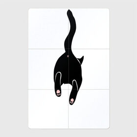 Магнитный плакат 2Х3 с принтом Убегающий кот в Санкт-Петербурге, Полимерный материал с магнитным слоем | 6 деталей размером 9*9 см | Тематика изображения на принте: animals | cat | kitty | meow | животные | звери | киса | киска | кот | котенок | кошак | кошачьи лапки | лапки | милые создания | минимализм | мультяшный | мур | мяу | питомец | попка котика | прыжок | рисунок