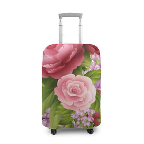 Чехол для чемодана 3D с принтом ЦВЕТЫ / FLOWERS / 8 МАРТА в Санкт-Петербурге, 86% полиэфир, 14% спандекс | двустороннее нанесение принта, прорези для ручек и колес | chery | flowers | japan | roses | sakura | вишня | растения | розы | ромашка | сакура | тюльпаны | цветы | цветы сакуры | япония