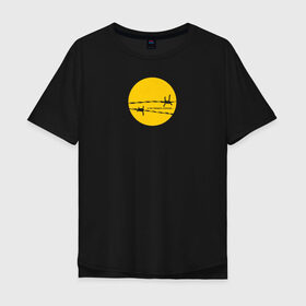Мужская футболка хлопок Oversize с принтом А он увидел солнце в Санкт-Петербурге, 100% хлопок | свободный крой, круглый ворот, “спинка” длиннее передней части | гражданская оборона | егор летов | рок | солнце