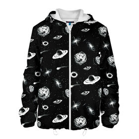 Мужская куртка 3D с принтом Вселенная(Космический Паттерн) в Санкт-Петербурге, ткань верха — 100% полиэстер, подклад — флис | прямой крой, подол и капюшон оформлены резинкой с фиксаторами, два кармана без застежек по бокам, один большой потайной карман на груди. Карман на груди застегивается на липучку | alien | earth | galaxy | mars | moon | nasa | satellite | space | star | абстракция | астрономия | вселенная | звезда | земля | инопланетянин | космонавт | космос | луна | марс | наса | нло | паттерн | планета | солнце | спутник