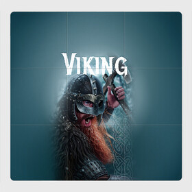 Магнитный плакат 3Х3 с принтом Viking в Санкт-Петербурге, Полимерный материал с магнитным слоем | 9 деталей размером 9*9 см | Тематика изображения на принте: drakkar | valhalla | valheim | viking | vikings | валхэйм | вальгала | вальхала | вальхейм | викинг | викинги | драккар
