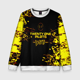 Детский свитшот 3D с принтом TWENTY ONE PILOTS TOP. в Санкт-Петербурге, 100% полиэстер | свободная посадка, прямой крой, мягкая тканевая резинка на рукавах и понизу свитшота | 21 pilots | blurryface | fbr | fueled by ramen | fueledbyramen | heathens | heavydirtysoul | josh dun | music | music video | official | stressed out | top | tp | trench | twenty one pilots | twentyonepilots | tyler joseph 