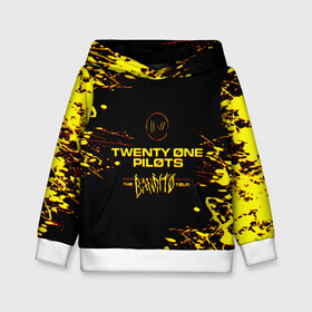 Детская толстовка 3D с принтом TWENTY ONE PILOTS TOP. в Санкт-Петербурге, 100% полиэстер | двухслойный капюшон со шнурком для регулировки, мягкие манжеты на рукавах и по низу толстовки, спереди карман-кенгуру с мягким внутренним слоем | 21 pilots | blurryface | fbr | fueled by ramen | fueledbyramen | heathens | heavydirtysoul | josh dun | music | music video | official | stressed out | top | tp | trench | twenty one pilots | twentyonepilots | tyler joseph 