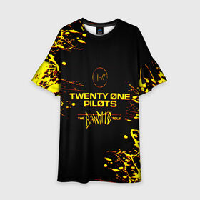 Детское платье 3D с принтом TWENTY ONE PILOTS TOP. в Санкт-Петербурге, 100% полиэстер | прямой силуэт, чуть расширенный к низу. Круглая горловина, на рукавах — воланы | 21 pilots | blurryface | fbr | fueled by ramen | fueledbyramen | heathens | heavydirtysoul | josh dun | music | music video | official | stressed out | top | tp | trench | twenty one pilots | twentyonepilots | tyler joseph 